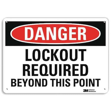 Lyle U3-1769-RA_10X7 - Danger Sign,4 Hole Mount,10in W x 7in H, U3-1769-RA_10 X7
