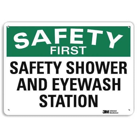 Lyle U7-1245-RA_10X7 - Safety First Safety Shower And Eyewash Station, 7 in x 10 in, Aluminum, U7-1245-RA_10 X7