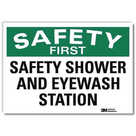 Lyle U7-1245-RD_14X10 - Safety First Safety Shower And Eyewash Station, 10 in x 14 in, Reflective Sheeting, U7-1245-RD_14 X10