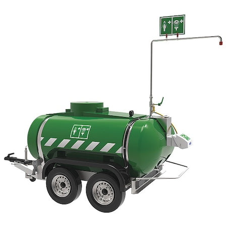 Hughes Safety Showers MHW2000-1 - Mobile Self-Contained Emergency Safety Shower with Eye/Face Wash, Immersion Heated, 528 Gal