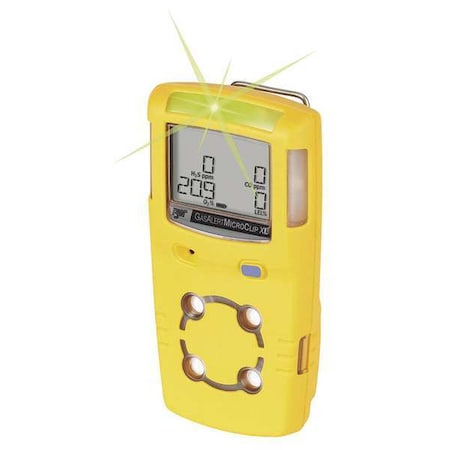Honeywell Bw MCXL-XWH0-Y-NA - BW Micro Clip Multi-Gas Detector, IP68, Audible, Vibrating, Visual, LCD, 18 hr Battery Life