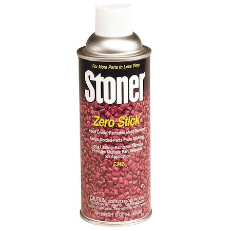 Stoner E342 - Zero Stick Mold Release, Aerosol Can, 12 oz, Dimethyl Ether, Liquid