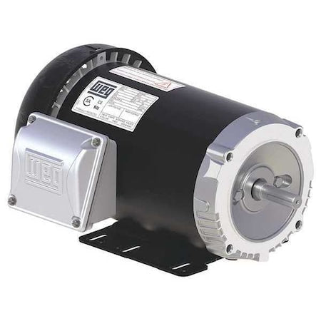 Weg .7518ES3E56C-S - Three-Phase General Purpose Motor, 3/4 HP, 56 C Frame, 208-230/460 V AC Voltage