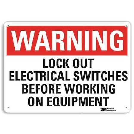 Lyle U6-1151-RA_14X10 - Warning Sign, 10 in Height, 14 in Width, Aluminum, Horizontal Rectangle, English