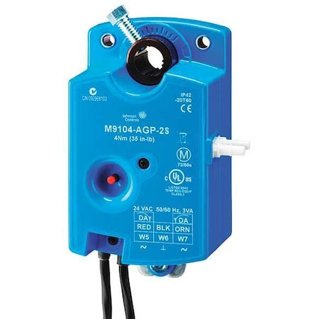 Johnson Controls M9104-AGP-2S - Actuator, Damper, 35 in-lb, 20 to 30 V AC