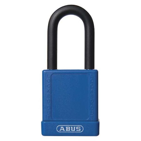 Abus 74/40 KD BLUE - Lockout Padlock, Keyed Different, Plastic-Covered Aluminum, Blue, 1 1/2 in Shackle Height