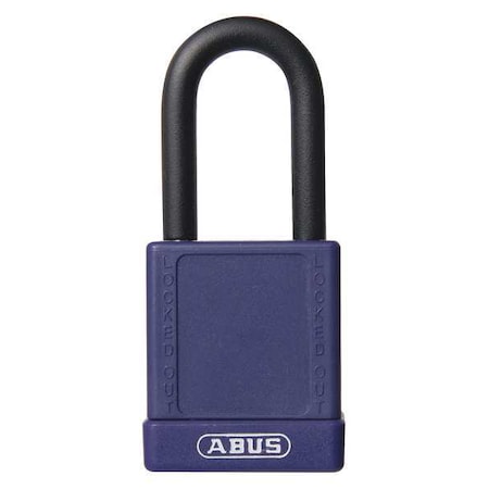 Abus 74/40 KD PURPLE - Lockout Padlock, Keyed Different, Plastic-Covered Aluminum, Purple, 1 1/2 in Shackle Height