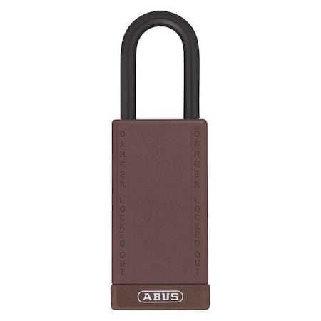 Abus 74LB/40 KD BROWN - Lockout Padlock, Keyed Different, Plastic-Covered Aluminum, Brown, 1 1/2 in Shackle Height