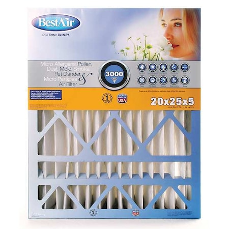 Bestair AB-52025-13-2 - 20 in x 25 in x 5 in Synthetic Furnace Air Cleaner Filter