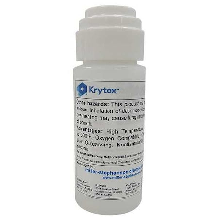 Krytox LADGPL106 - High-Performance Lubricant, 0.5 oz, Dabber Bottle, PFPE Base, 500 Degrees F Max Op Temp, Colorless, GPL106 Series