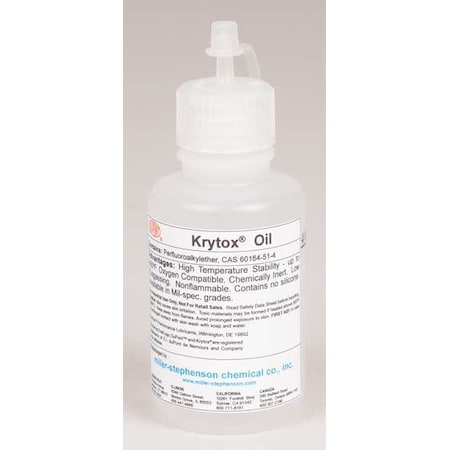Krytox LDB143AZ - Lubricant, 4 oz, Bottle, PFPE Base, 300 Degrees F Max Op Temp, Colorless, 143 AZ Series