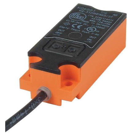 Ifm KQ6001 - Capacitive, Rectangular Proximity Sensor, PBT, 2 m, Bare Wire, Wires, Unshielded