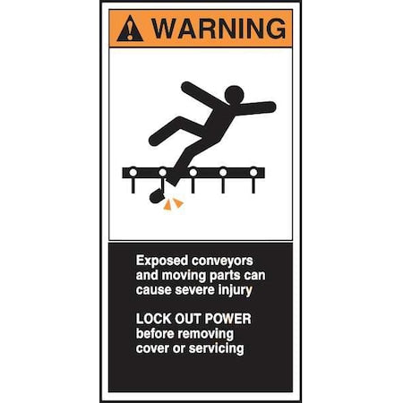 Accuform LECN371 - CEMA Label, 6 in Height, 3 in Width, Vinyl, Vertical Rectangle, English