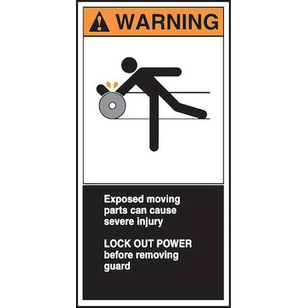 Accuform LECN374 - CEMA Label, 6 in Height, 3 in Width, Vinyl, Vertical Rectangle, English