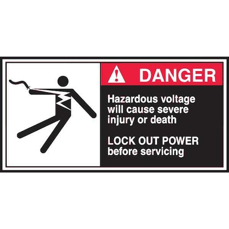 Accuform LECN170 - Label, CEMA, 2-1/2x5, Danger Hazardous, PK5
