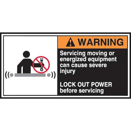 Accuform LECN368 - CEMA Label, 2 1/2 in Height, 5 in Width, Vinyl, Horizontal Rectangle, English