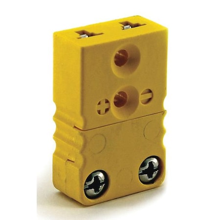 Dayton 36GK90 - Thermocouple Jack, Yellow, Type K, Jack