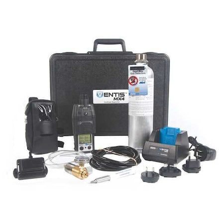 Industrial Scientific VK-K1232110111 - Ventis MX4 Multi-Gas Detector, IP66/IP67, Audible, Vibrating, Visual, LCD, 12 hr Battery Life