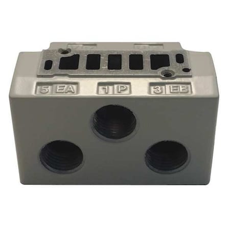 Smc SY3000-27-1T - Sub-Plate,1/8 in. NPT,0.29 Cv