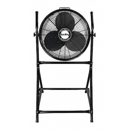 Air King 9219 - 20" Blade Dia Air King 18 Roll About Fans, 1 Speeds, Black, 9 Feet Cord Steel Frame
