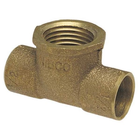 Nibco 712R 1/2X1/2X1/4 - Reducing Tee,Cast Bronze,C x C x FNPT
