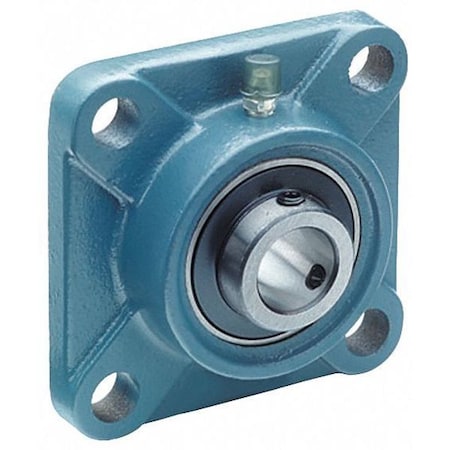 Tritan UCF210-50MM - 4 Mount Holes, Square, 4 Bolt Flange Bearing, Radial Ball, 50 mm Dia, Cast Iron, Set Screw Locking