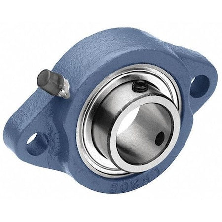 Tritan SBLF205-16G - 2 Mount Holes, Rhombus, 2 Bolt Flange Bearing, Radial Ball, 1 in Dia, Cast Iron, Set Screw Locking