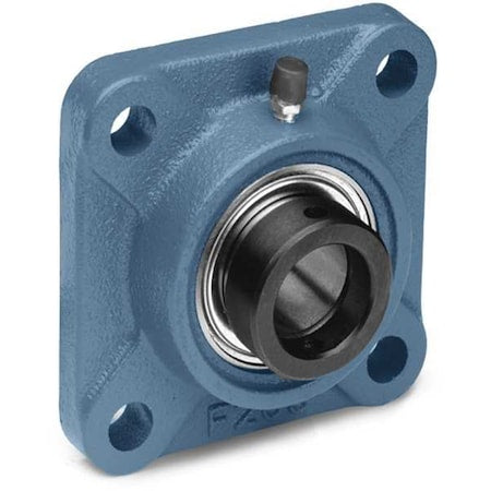 Tritan SAF205-16G - 4 Mount Holes, Square, 4 Bolt Flange Bearing, Radial Ball, 1 in Dia, Cast Iron, Eccentric Locking Collar Locking