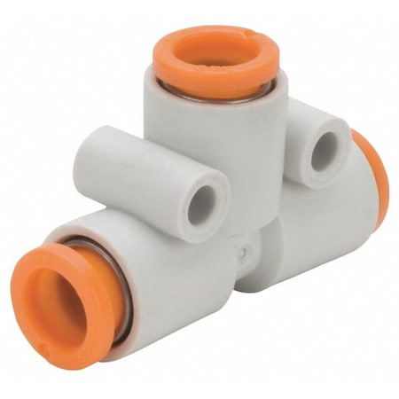 Smc KQ2U10-12A - Push-Fit Wye Fitting, Push-to-Connect x Push-to-Connect x Push-to-Connect, 10 x 12mm Tube OD