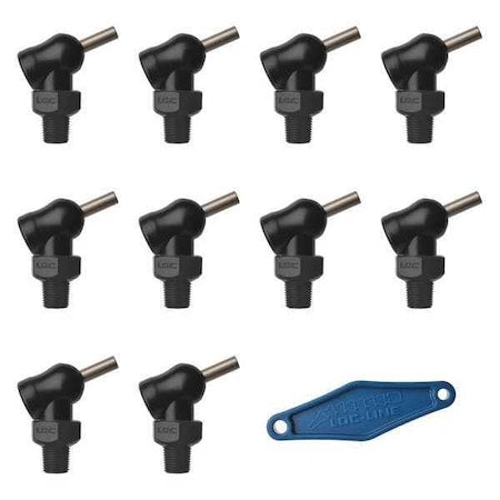 Loc-Line 79054-BLK - Nozzle,XR Style,0.160in.dia,PK10