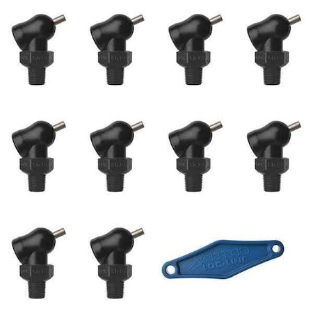 Loc-Line 79049-BLK - Nozzle,XR Style,0.117in.dia,PK10