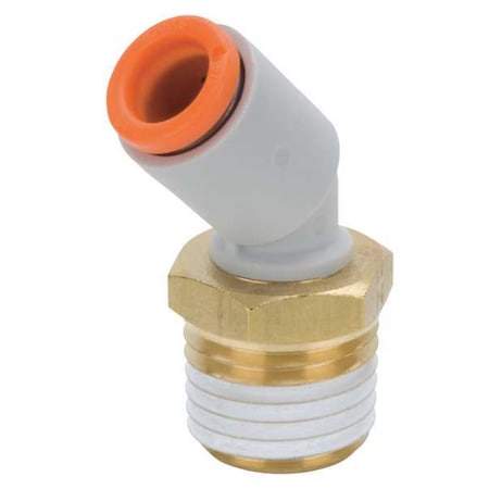 Smc KQ2K09-35AS - Push-Fit Elbow Fitting, Push-to-Connect x MNPT, 5/16 in Tube OD, 1/4 in Pipe Size, Plastic