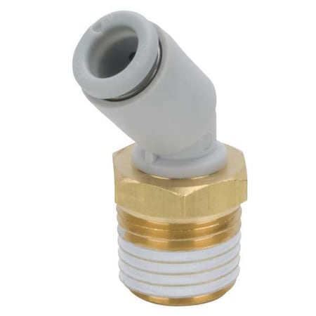Smc KQ2K06-01AS - Push-Fit Elbow Fitting, Push-to-Connect x MBSPT, 6mm Tube OD, 1/8 in Pipe Size, Plastic