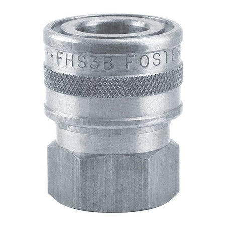 Foster FHS2B - Socket,Strght Thru,Snap-Tite,Brass,1/4"