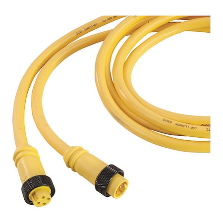 Remke 104G0120AP - Cordset,Mini PVC,Male/Fale,4 Pole,12 ft.