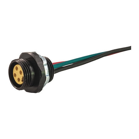 Remke 104Q0010M - Receptacle,Mini Female,4 Pole,1 ft.