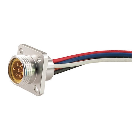 Remke 102PF0010M - Receptacle,Mini Size,M,Flg Mt 2 P,1 ft.