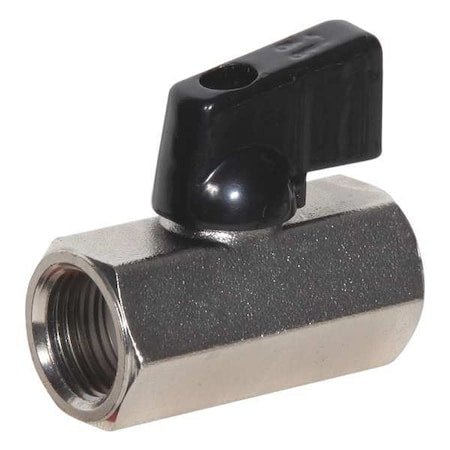 G-DCBV-50 - 1/2" FNPT Nickel Brass Mini Ball Valve Inline