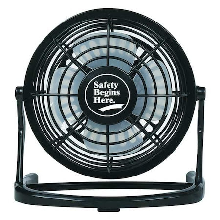 N/A 38HX83 - 3-1/2" Blade Dia Table & Floor Fan, Non-Oscillating, 1 Speeds, 5 VDC, Black