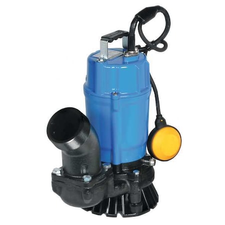 Tsurumi HSZ3.75S-62 (AUTO, 115V) - 3" 1 HP Submersible Trash Pump with Ball Float Attached