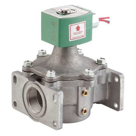 Asco 8214G261-12/DC - Solenoid Valve, 2-Way, 2-Position, Normally Closed, 1-1/4 in Pipe Size, 12 V DC, Pilot Operated, NBR