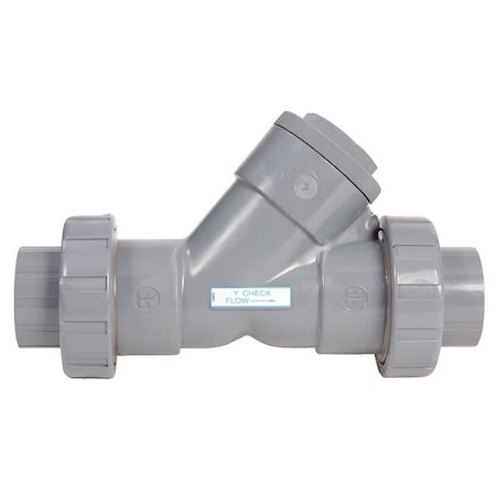 Hayward Flow Control YC10200SEU - Y-Check Valve, True Union, 2", PVC/EPDM, Socket
