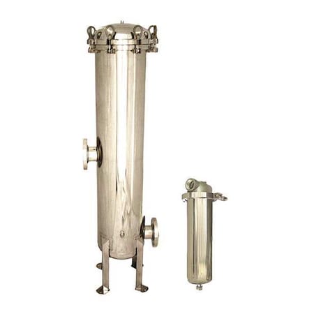 Fulflo EHG01D1T - Filter Housing,26in H,31/2in Dia,Silver