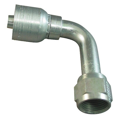 Eaton Aeroquip 1AA6FJC6 - Crimp Fitting,90 deg.,3/8" ID,9/16",FJIC