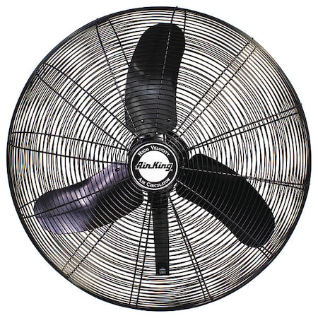 Air King 9070 - Standard Duty Industrial Fan, Wall Mount, 30 in Blade Dia, 120 V, 5,570/7,480/8,780 cfm