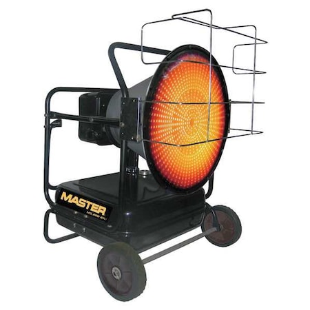 Master MH-125-OFR-A - Portable Oil and Kerosene Torpedo Heater, 125,000 Btu H, Diesel, Kerosene, 3,125 sq ft Heat Area