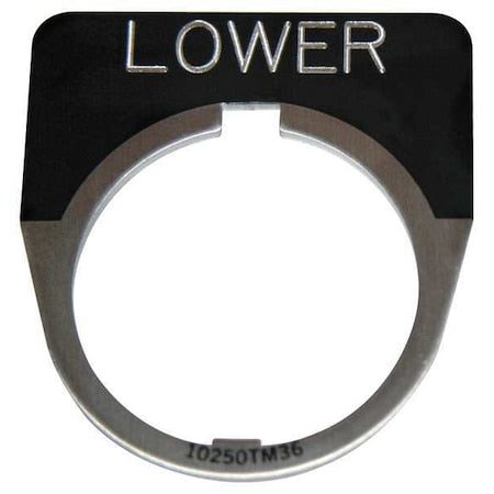 Eaton 10250TM23 - Legend Plate,Lower,White/Black,Half-Round