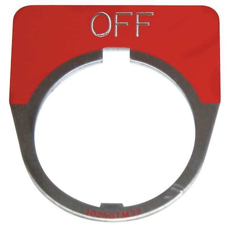 Eaton 10250TM24 - Cutler-Hammer Legend Plate,Half Round,Off,Red