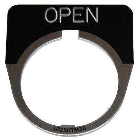 Eaton 10250TM26 - Cutler-Hammer Legend Plate,Half Round,Open,Black