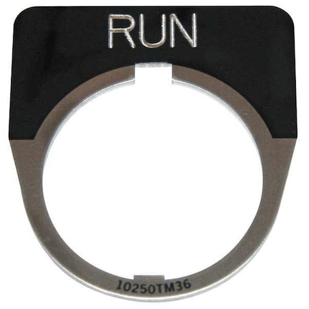 Eaton 10250TM31 - Cutler-Hammer Legend Plate,Half Round,Run,Black